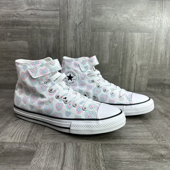 Converse CTAS White Multicolored Kids size 3 Shoes - Picture 5 of 8